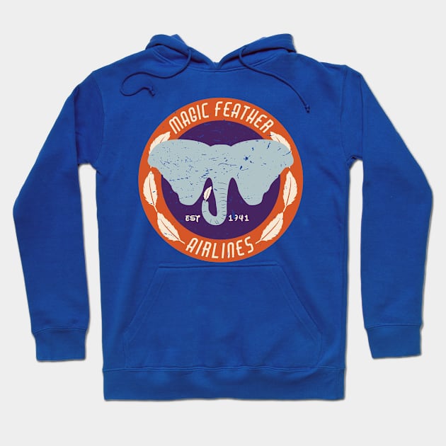 Magic Feather Airlines distressed Hoodie by joefixit2